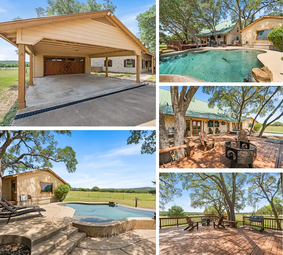 Secluded Blanco, TX Hill Country retreat with natural surroundings and private setting